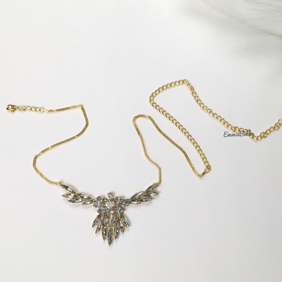 New Revolve 18 Karat Gold Plated Audrey Australian Crystal Necklace - Picture 9 of 16